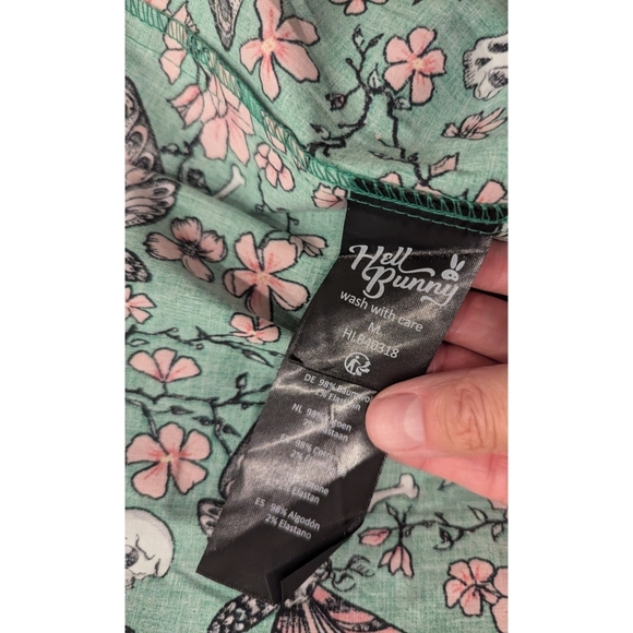 Hell Bunny Retro Rockabilly Skull Butterfly Dress Size 8 - Picture 7 of 10